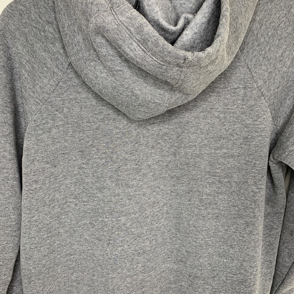 Under Armour Loose Size Small Womens Funnel Neck Hoodie Gray Large Decal - Picture 6 of 10